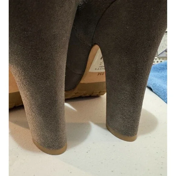 Talbots Corrine Women’s Suede Loafer Pumps Block Heel Size 8M Gray - Picture 12 of 16